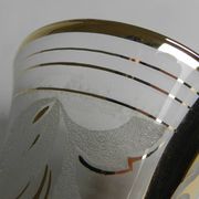 Glass vase with gold decorations, Belgium, 1930s