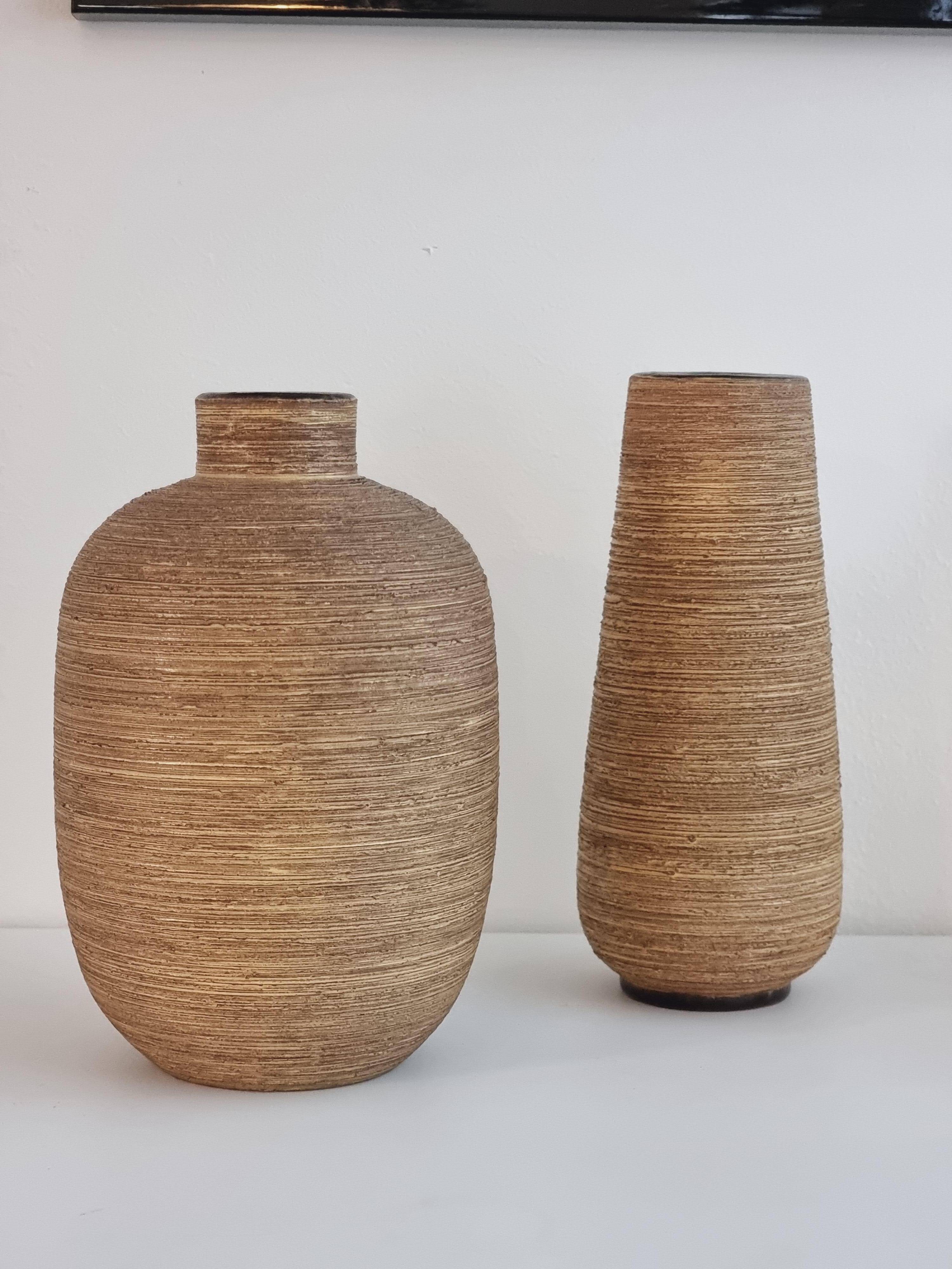 Set of two ceramic vases by Greta Runeborg for Ekeby, Scandinavian Modern