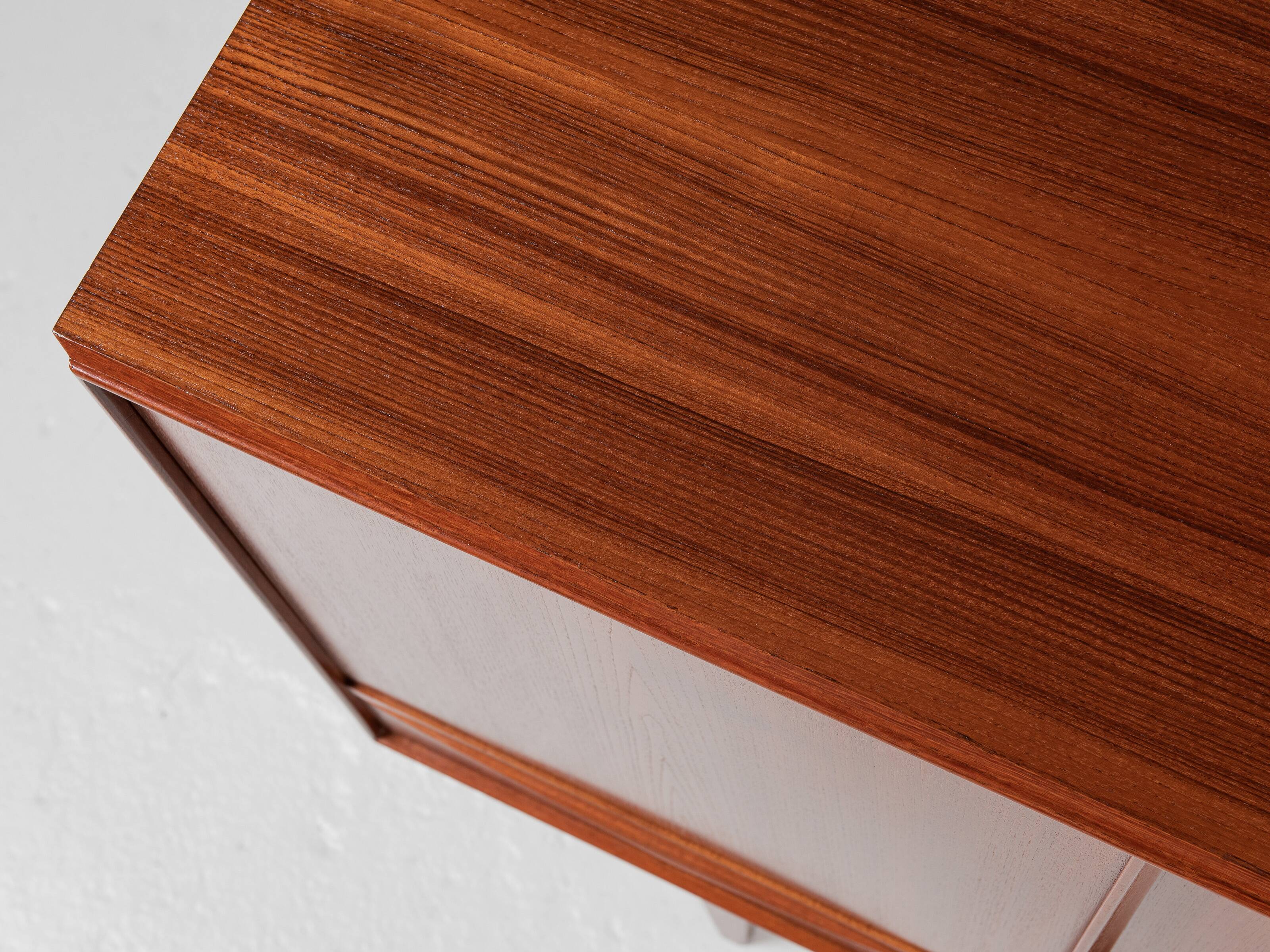 Midcentury Danish highboard in teak by E.W. Bach for Sejling Skabe 1960s - with 4 doors & 4 drawers