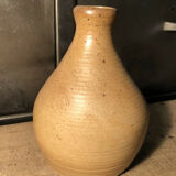 Soliflore vase in ceramic salt sandstone signed JC Courjault 70s