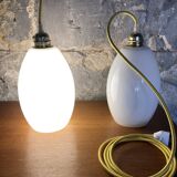 Pair of opaline lamps