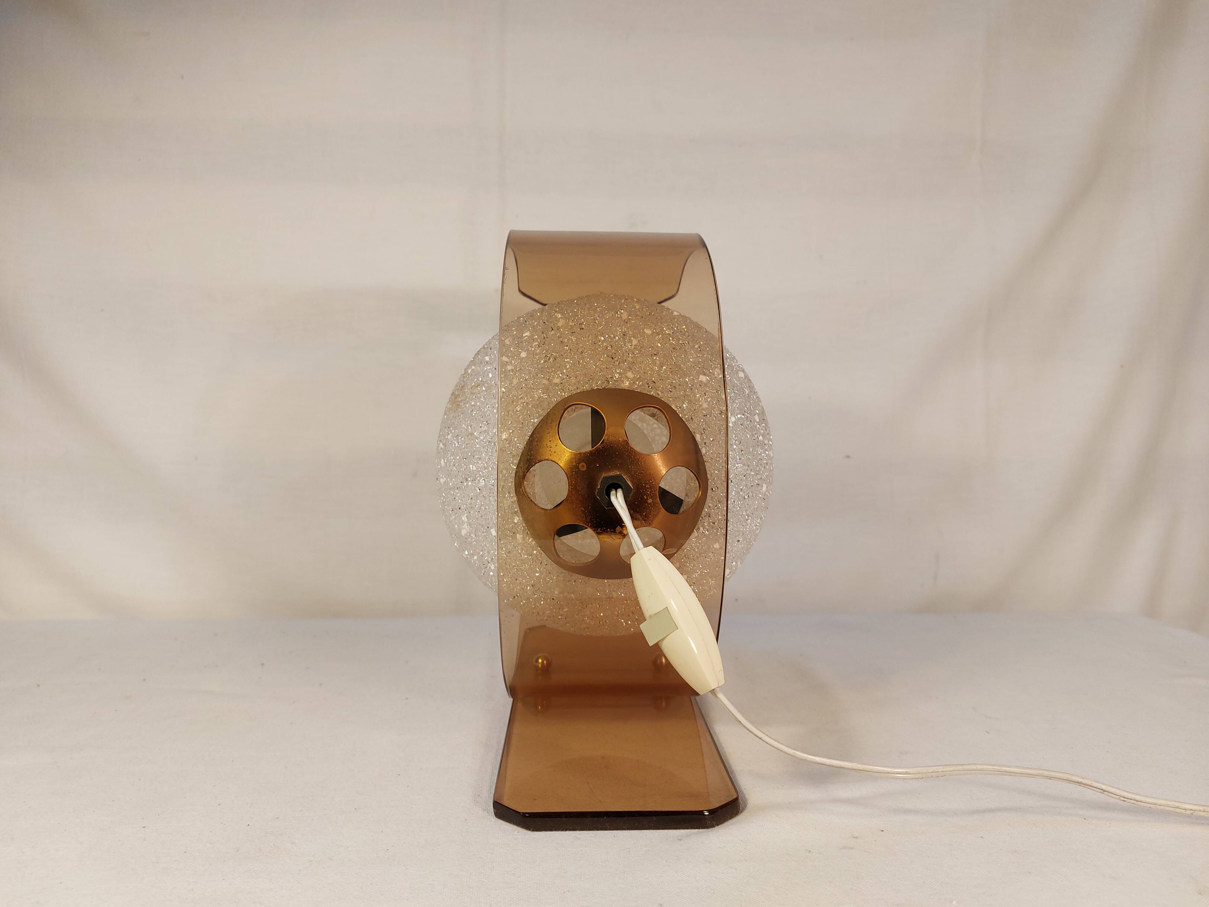 Vintage table lamp in plexiglass and Perspex