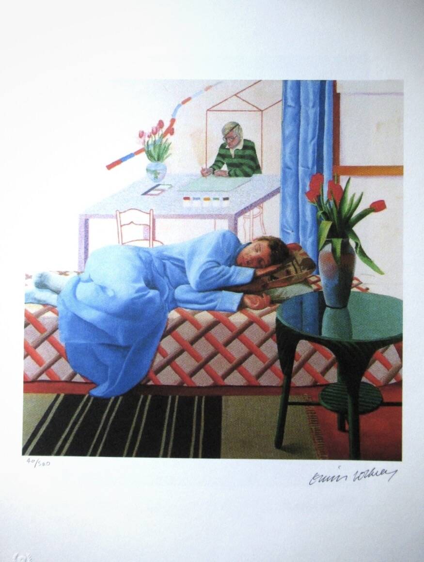 Lithographie de David Hockney signée et numérotée