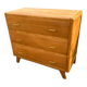 Vintage 1960s chest of drawers in blond beech