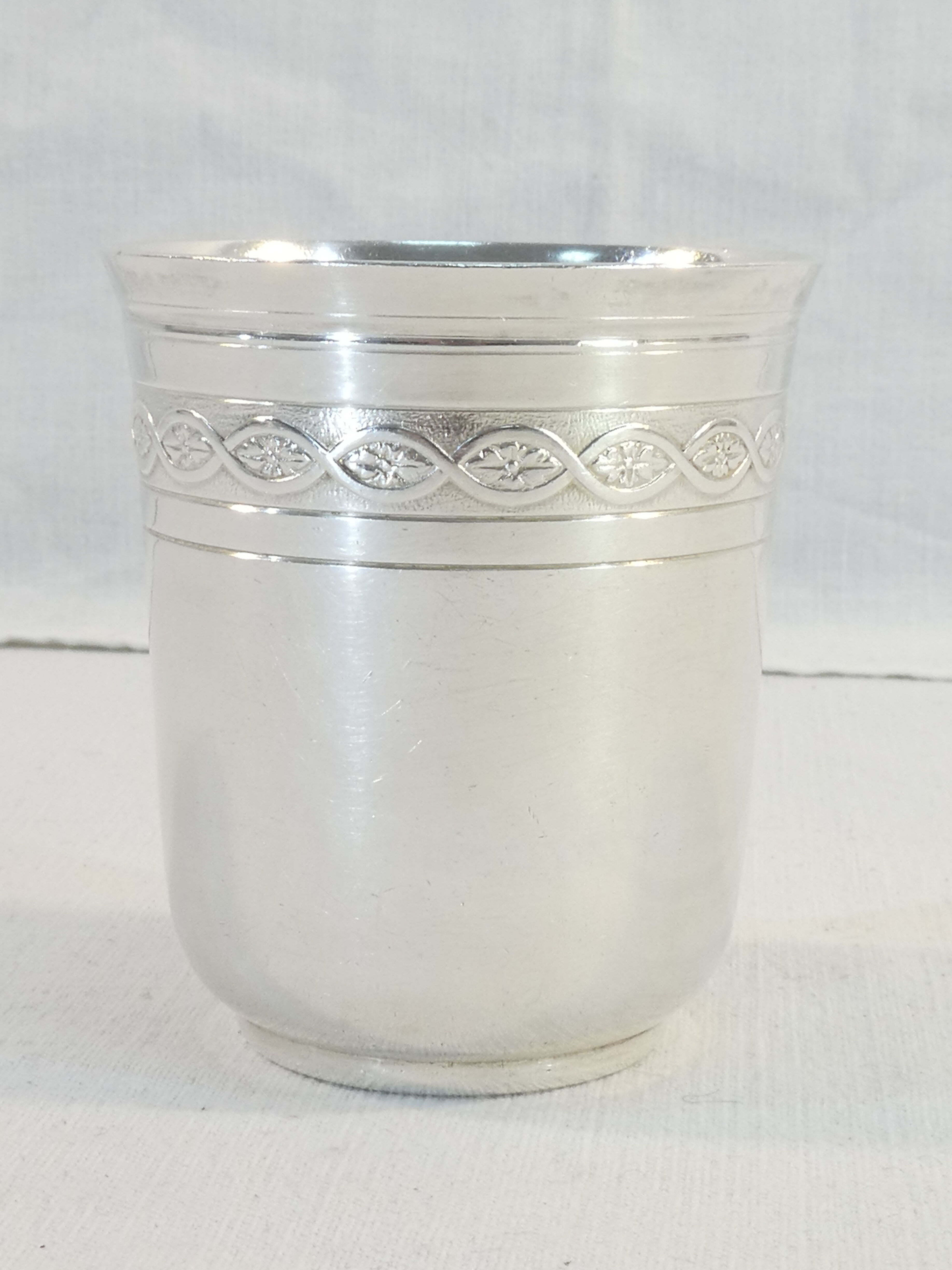 Timbale Christofle in silver metal model Villeroy