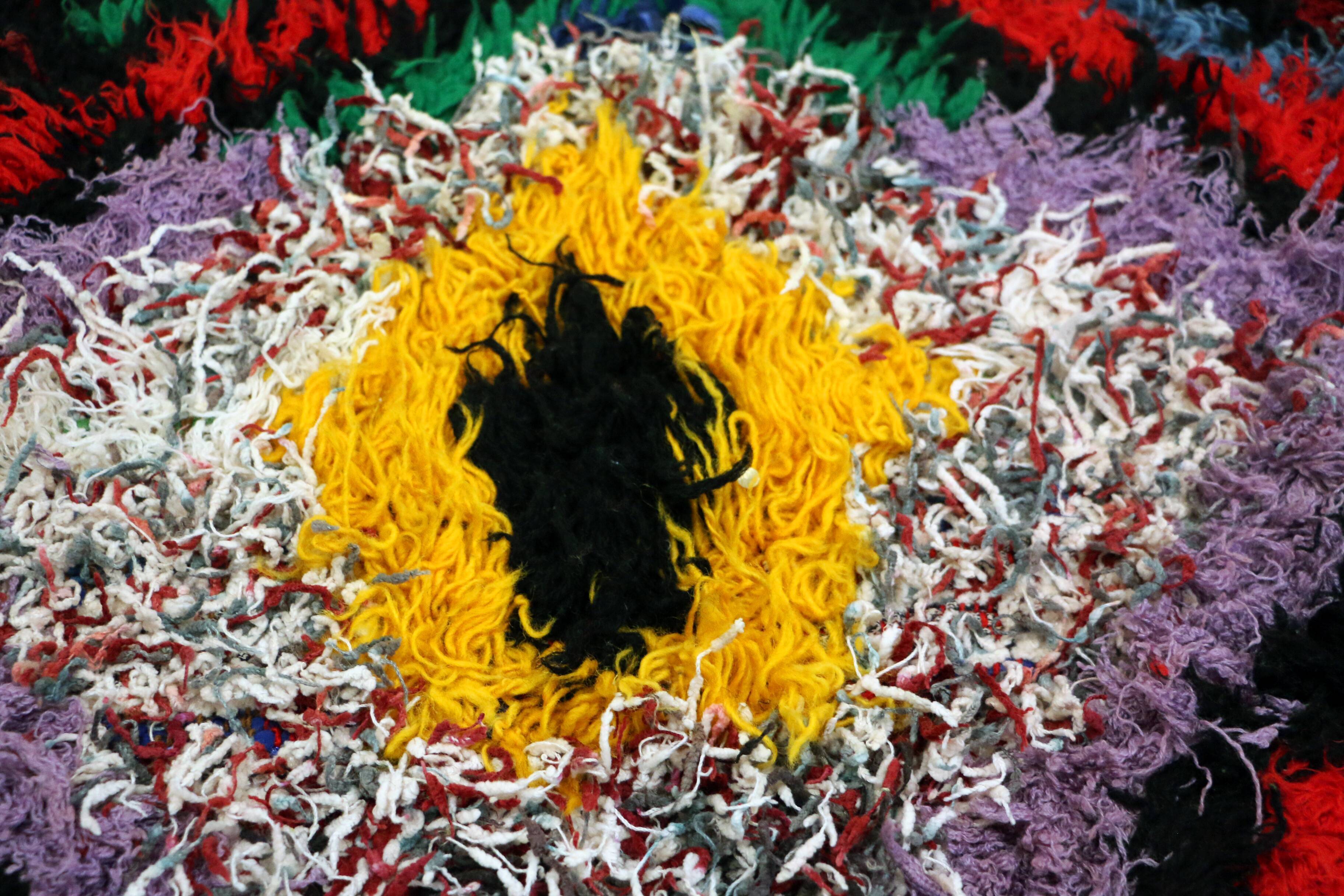 Rug in knots runner corridor Boucharouit - 90x230cm