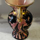 Vase Amphore Vintage Vallauris décor Floral en relief