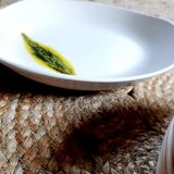 Service assiettes plume Niderviller vintage