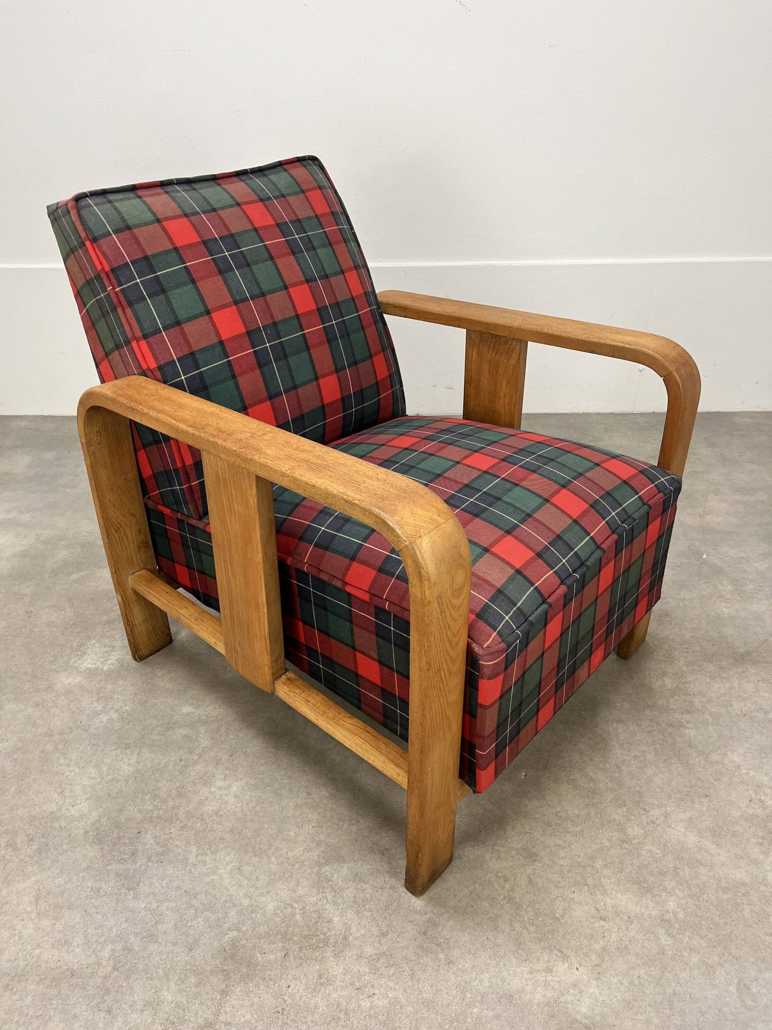 Fauteuil art déco bois années 30