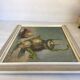 Still life with knife on cardboard signed