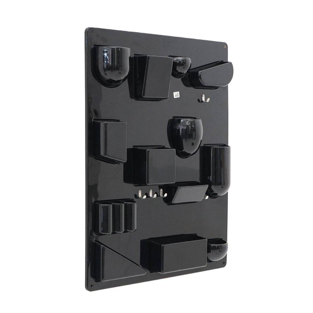 Wall organiser plateau Uten.Silo black by Dorothee Maurer Becker for Design M, 1960s