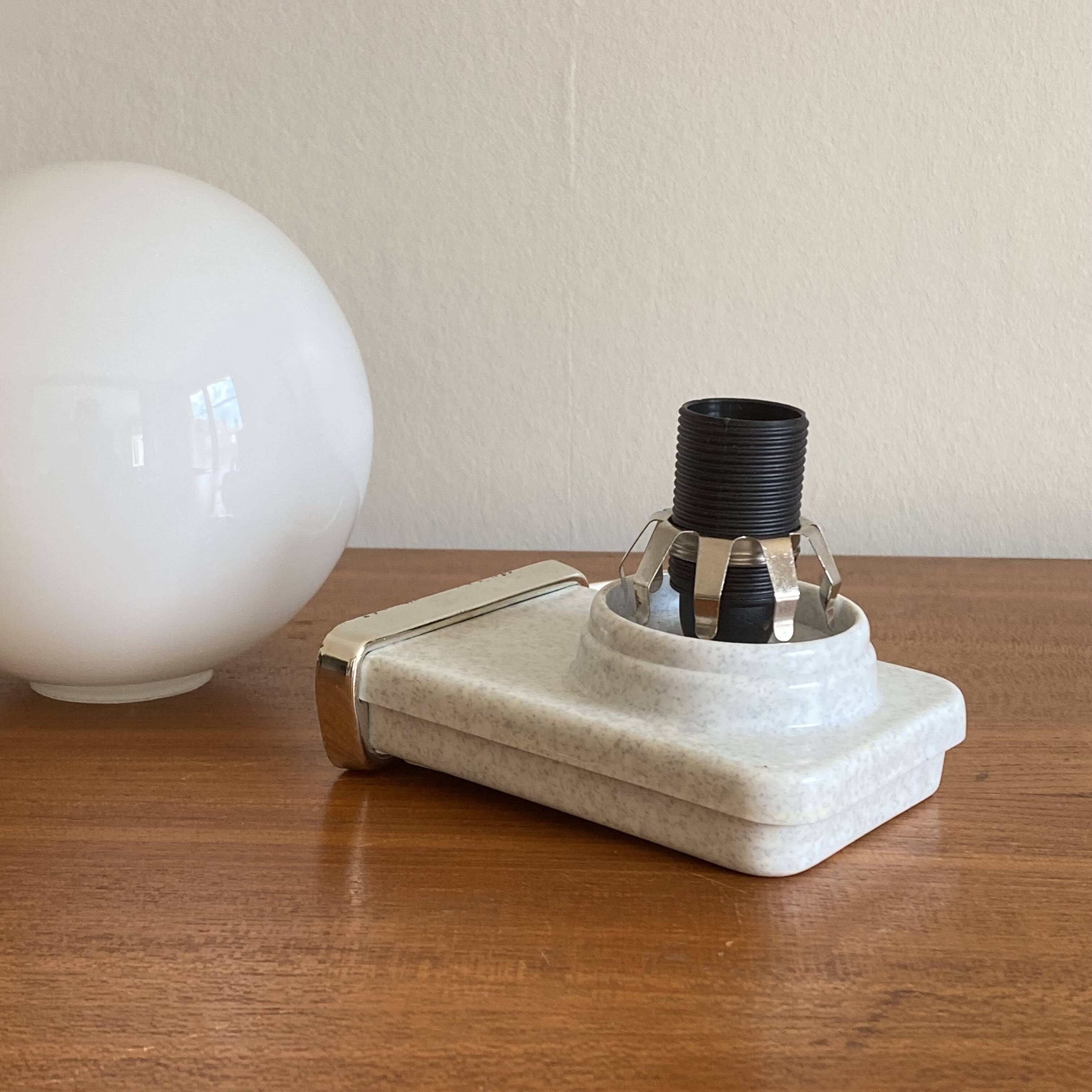 Antique wall light with glass globe and plastic body LAMP-7455