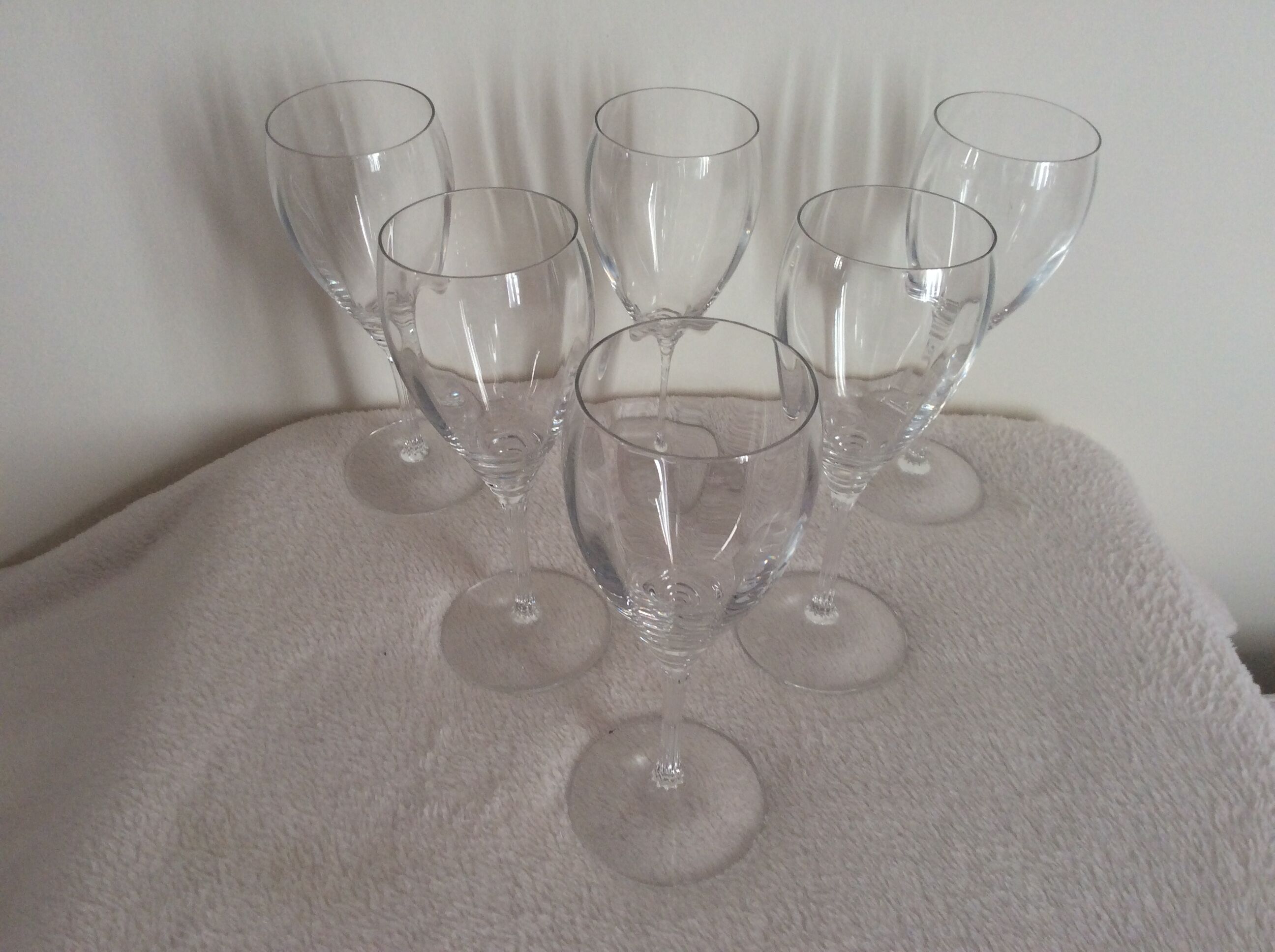 Set of 6 wine in crystal of Arques glasses