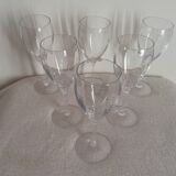 Set of 6 wine in crystal of Arques glasses