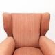 Vintage bergère armchair in wood and fabric, Italy, 1950s-1960s