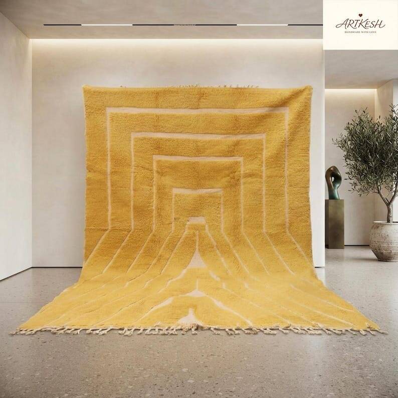 Handmade traditional pure wool rug size 2/3 m