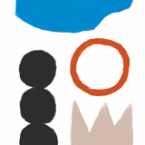 Wall poster colorful abstract shapes 50cm*70cm