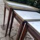 Set of three Louis XVI mahogany nesting tables