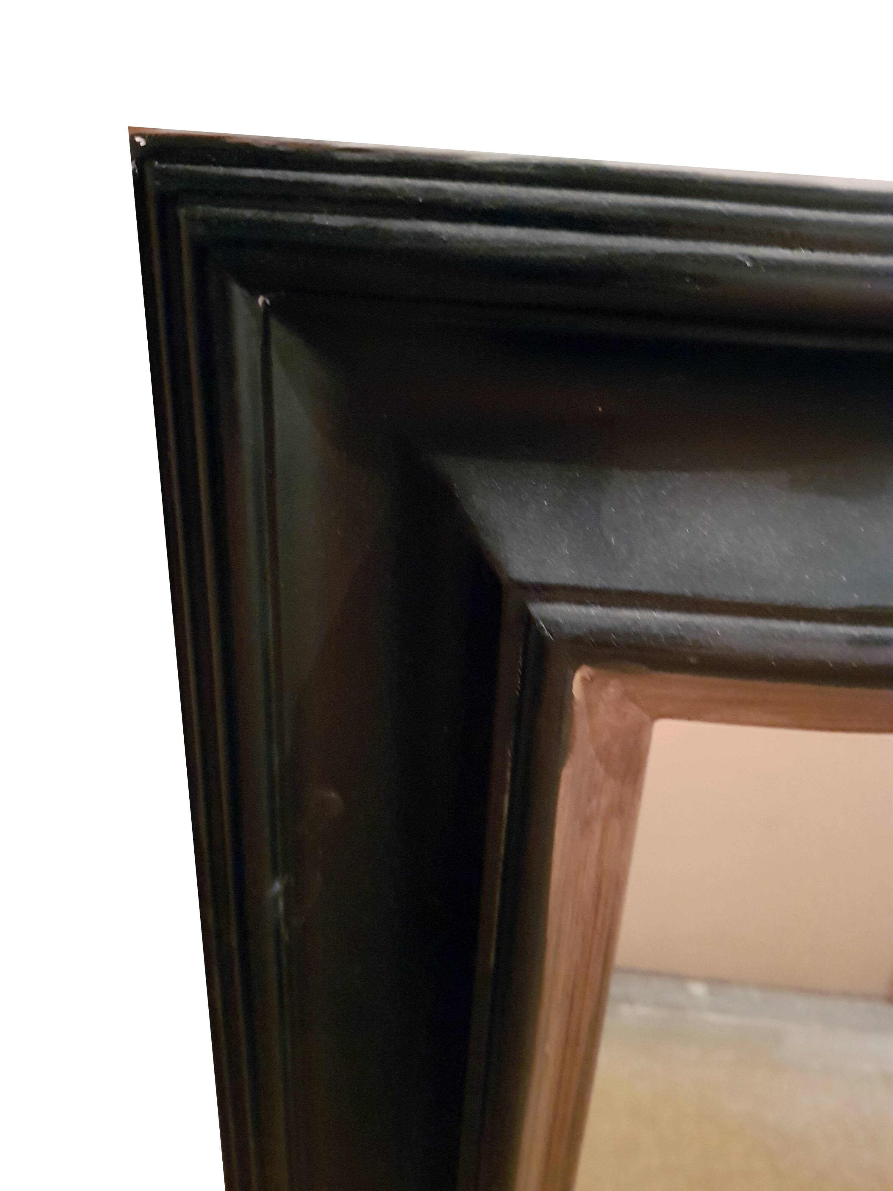 Black wooden mirror