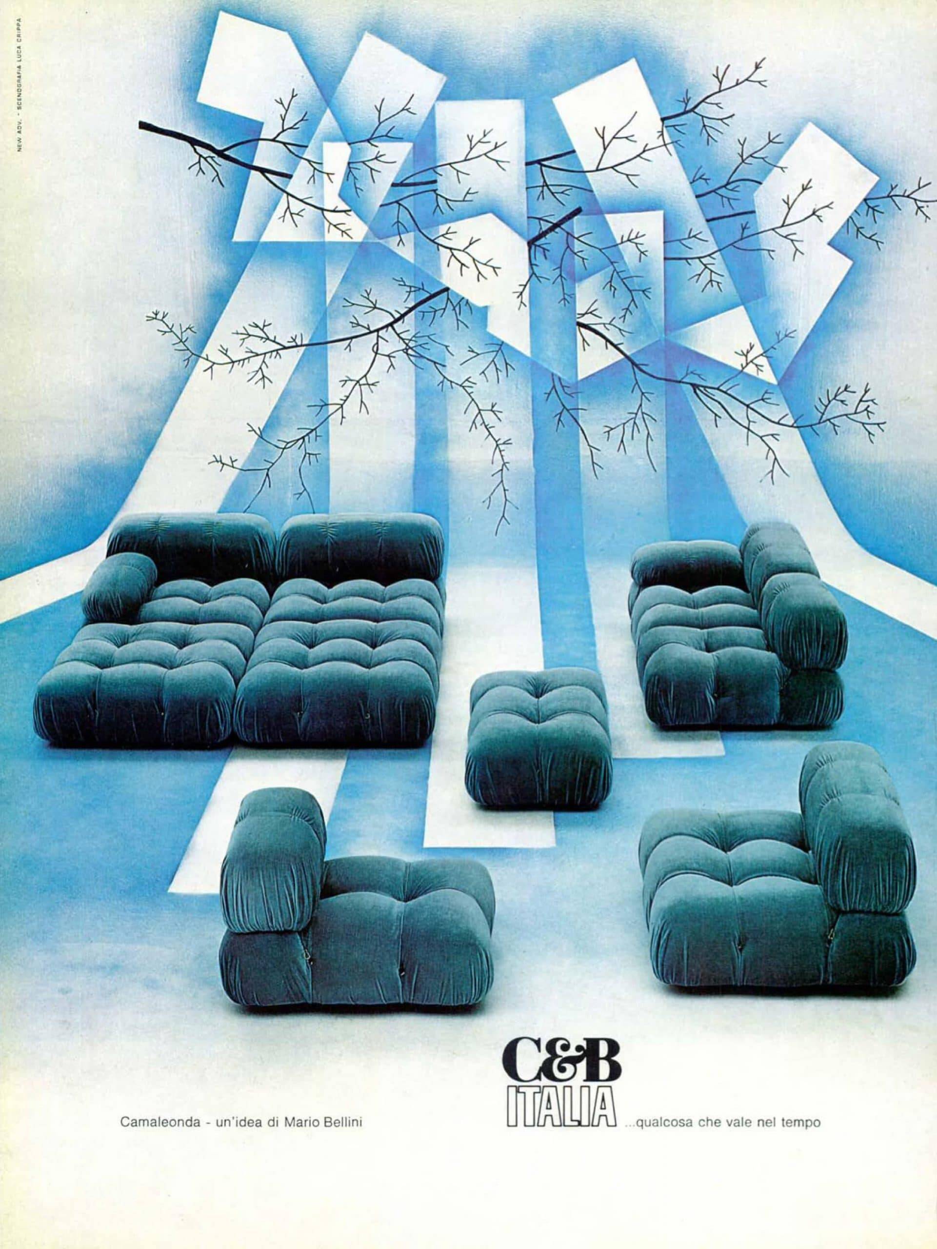 Modular sofa model "Camaleonda", design by Mario Bellini for B&B Italia, 70.