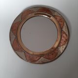 Vintage brass mirror 16x16cm