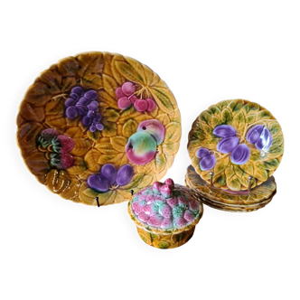 Service à dessert en barbotine