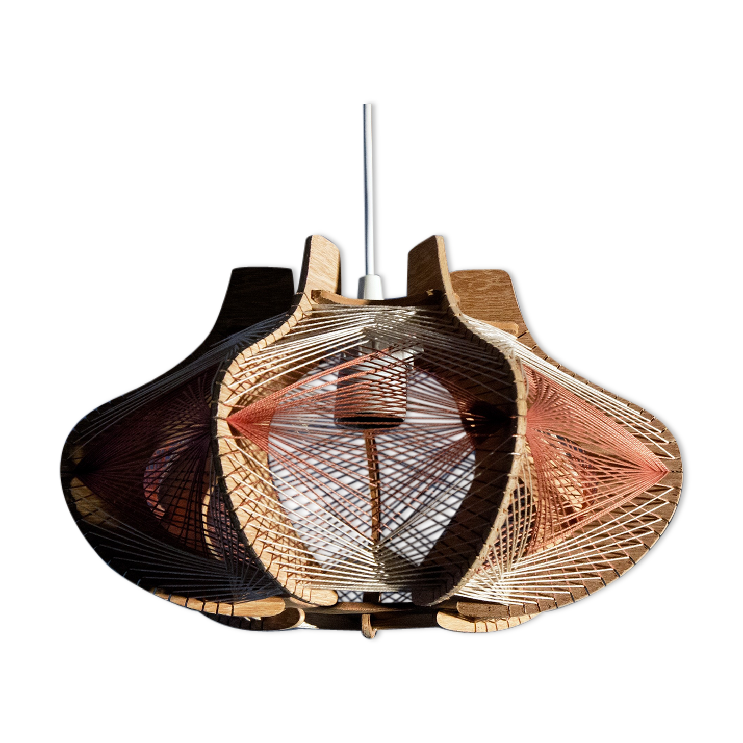 Scandinavian hanging  wire and wood