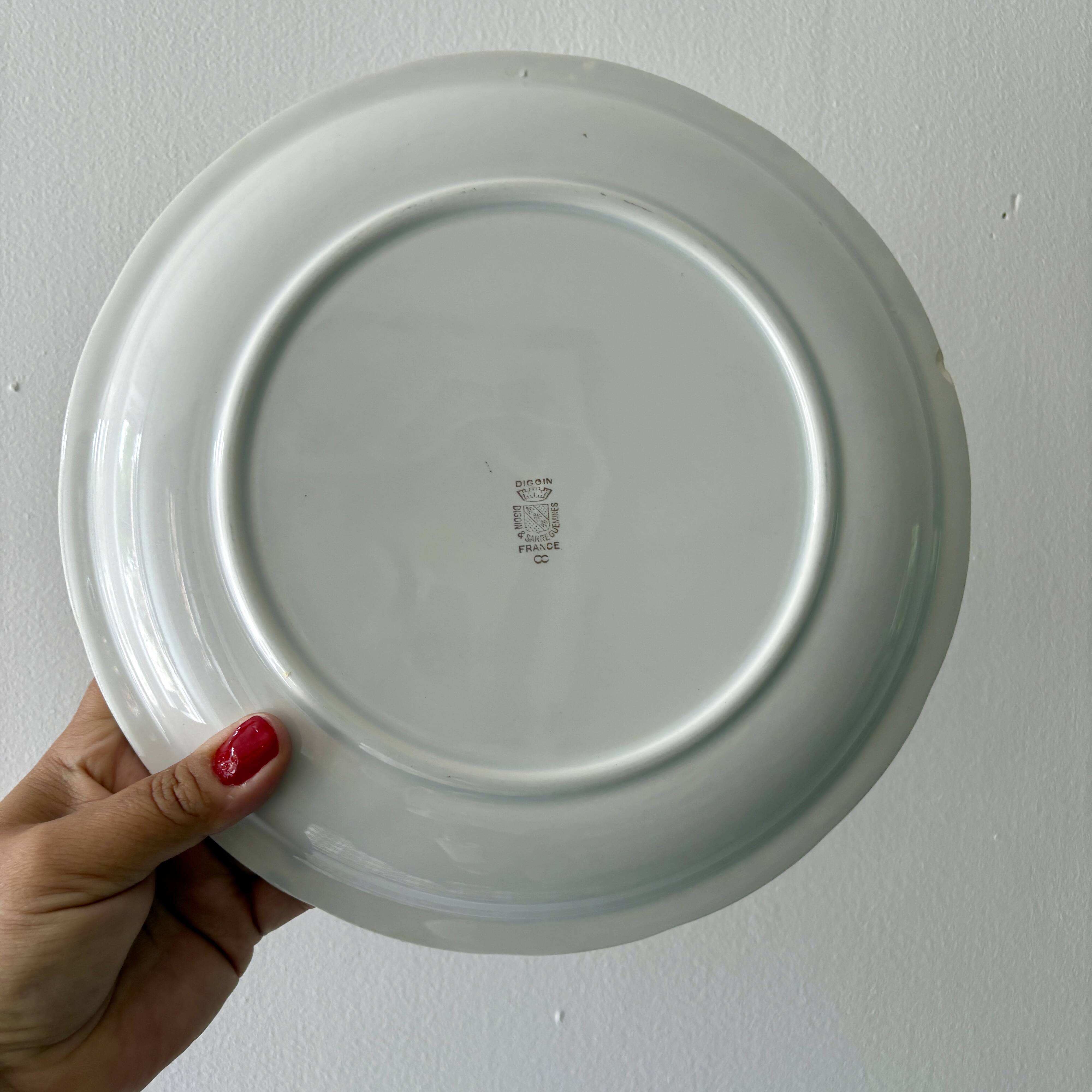 Set of 6 vintage deep plates, "Indian Tree" pattern by Digoin.