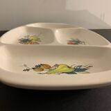 Plat compartimenté apéritif faïence multicolore Septfontaines Villeroy et Boch
