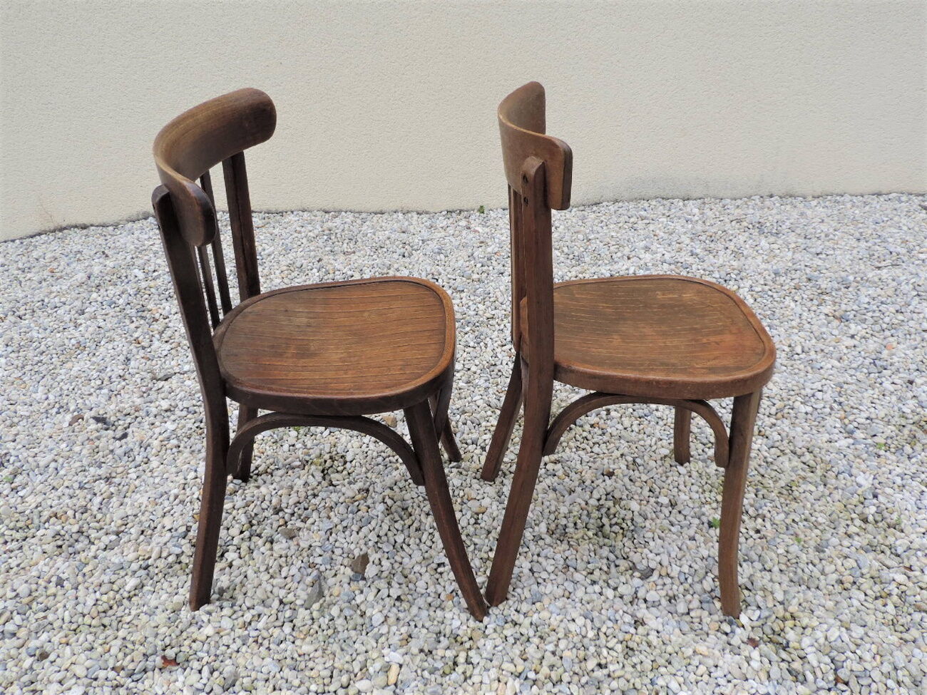 Set of two old bistro chairs