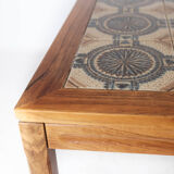 Coffee table in rosewood and with tiles of Danish design, 1960s