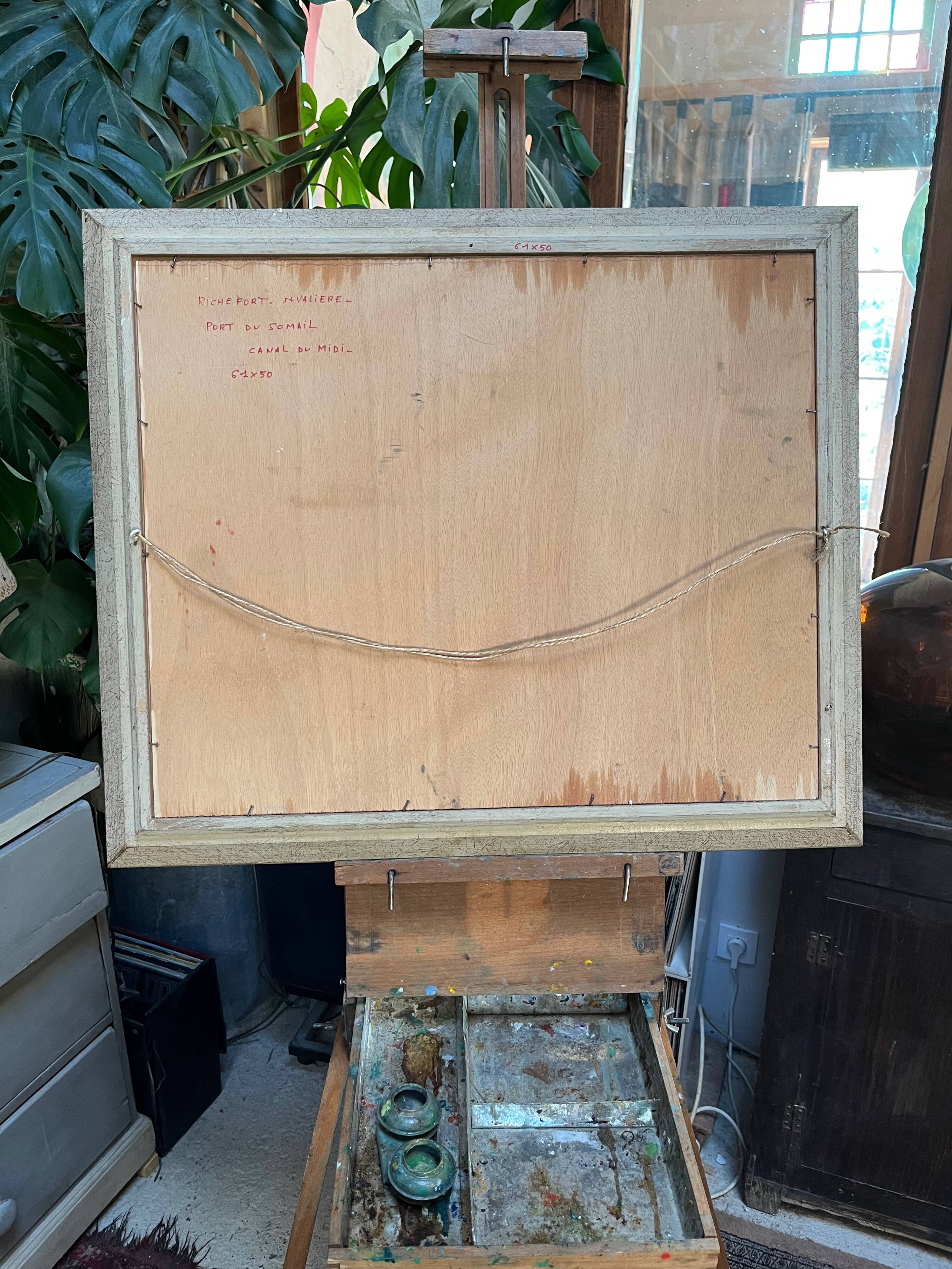 Mireille Richefort. Port du Somail. Oil on board.