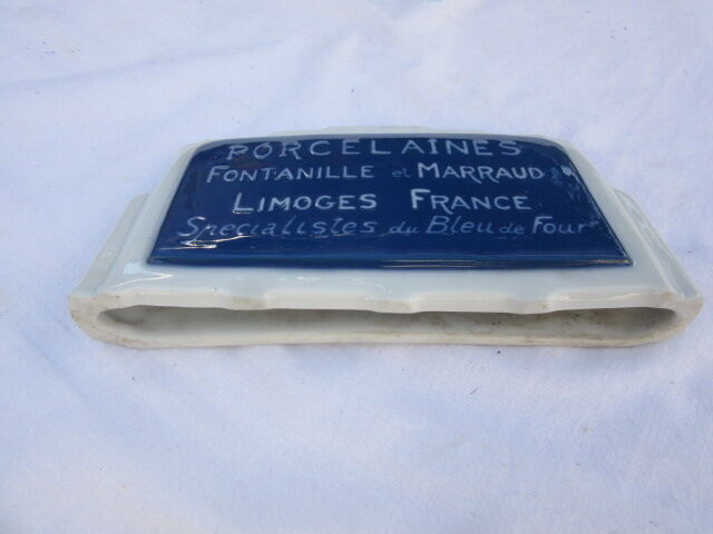 Advertising plate in earthenware