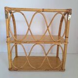 Set of bamboo wall shelves