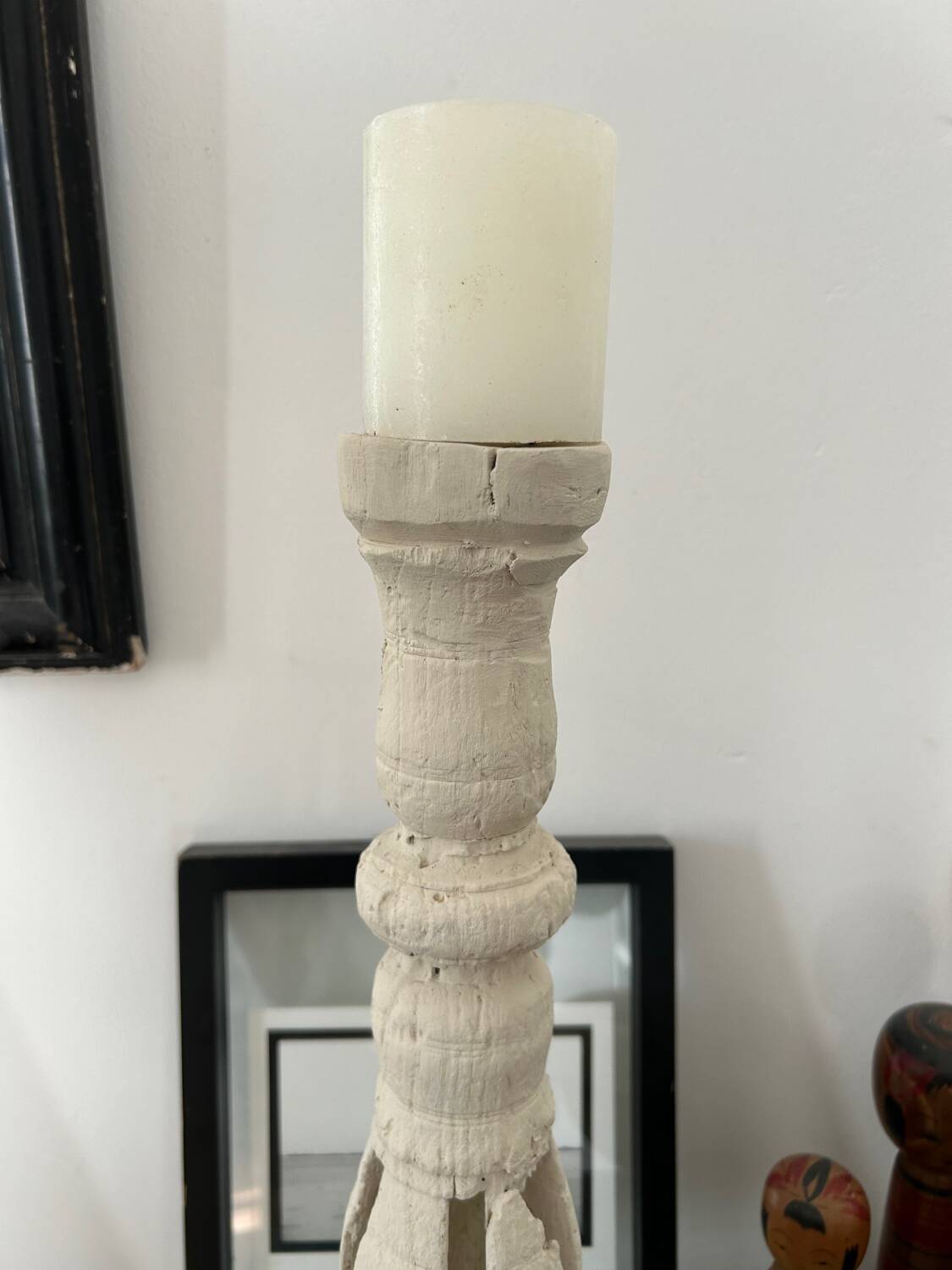 Antique large Indian candlestick