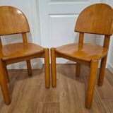 Pair of pine chairs, designed by Rainer Daumiller, Denmark 1970s