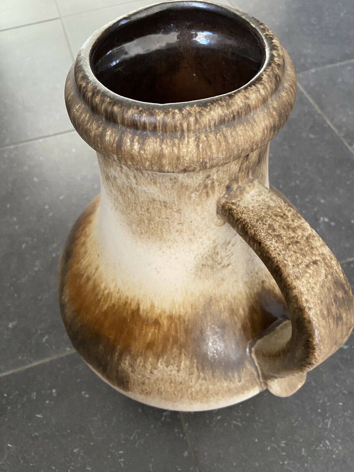 Large VASE Amphore in the shape of PICHET H 44 cm by vintage SCHEURICH KERAMIK