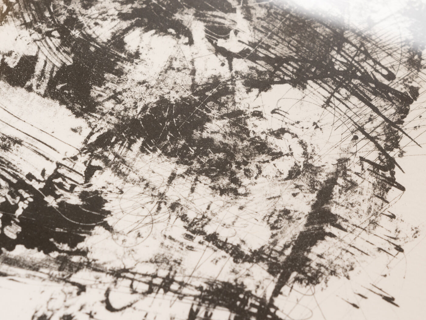 Rose, B/W Woodcut, 41 x 51 cm