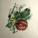 Joseph pollet, still life, c 1970. original lithograph signed in pencil