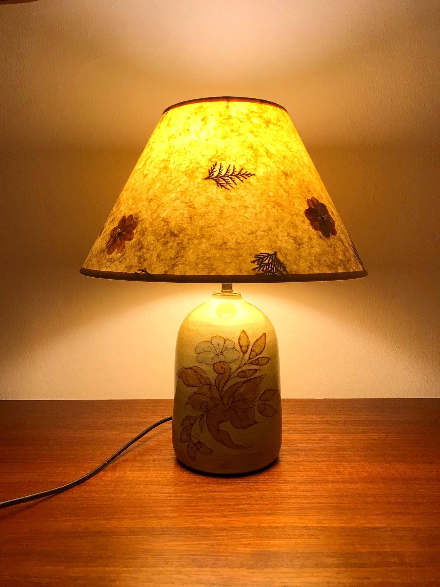 Vintage lamp in glazed stoneware from the 70s