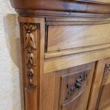 Vintage old walnut bed carved late nineteenth century