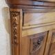 Vintage old walnut bed carved late nineteenth century
