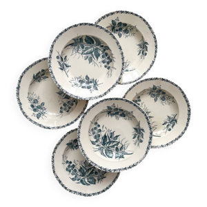 6 assiettes creuses en - terre fer