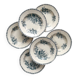 6 deep plates in Badonviller “Mûre” ironware