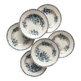 6 ironstone soup plates “Mûre” Badonviller