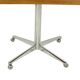Vintage Coffee Table Side Table Wooden Top Chrome Wheels 90cm