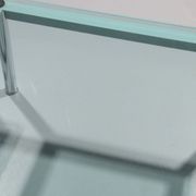 Cassina LC-10 coffee table by Le Corbusier – rare light blue glass edition