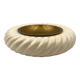 Tommaso Barbi, cream ceramic ashtray / vide poche, B Ceramiche, ca. 1970