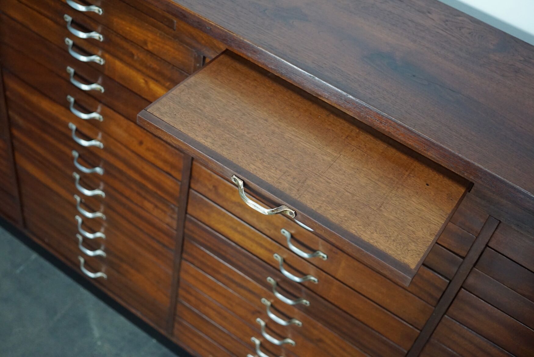 Vintage dutch mahogany jewelers / watchmakers cabinet, circa 1930