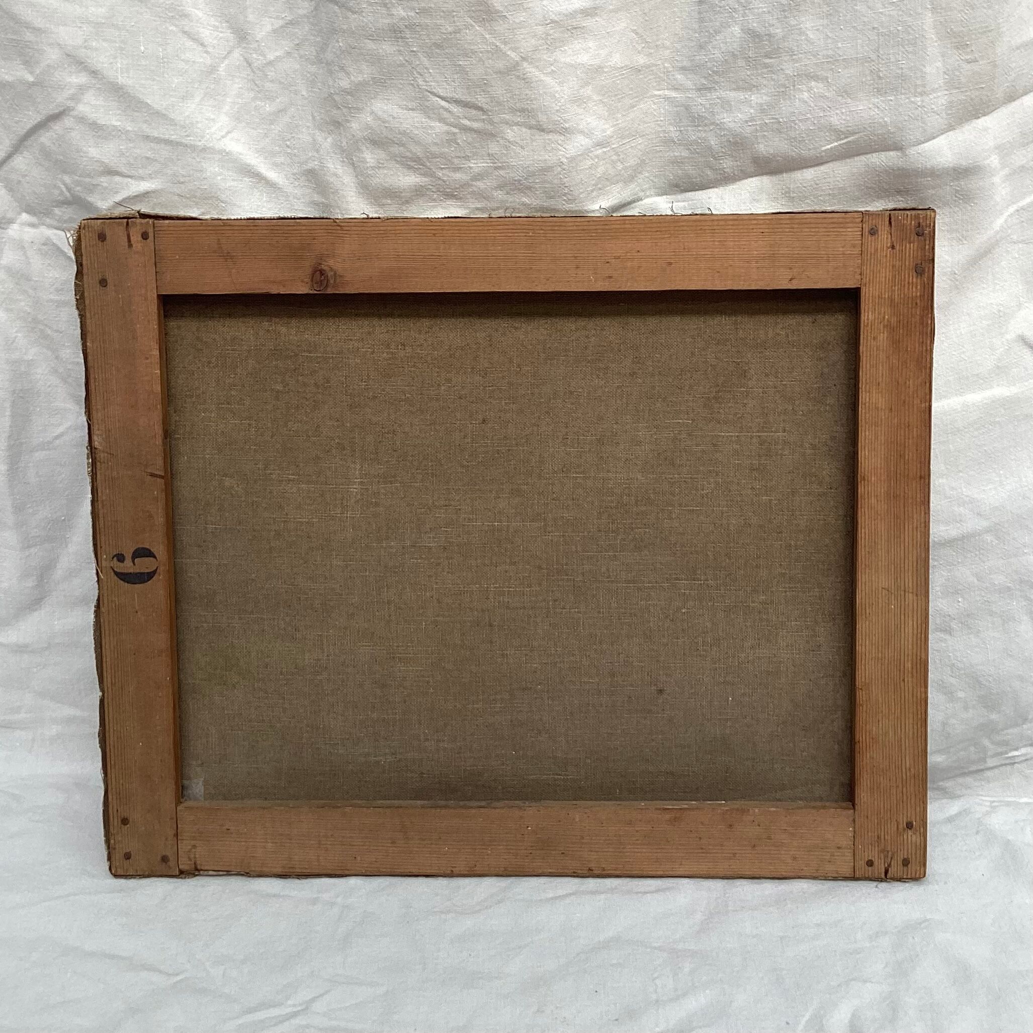 Old painting signed HST landscape dimension: height -33cm- width -41cm-